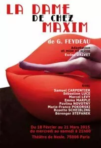 affiche pièce de théâtre la dame de chez maxim