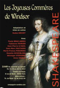 affiche pièce de théâtre les joyeuses commères de Windsor