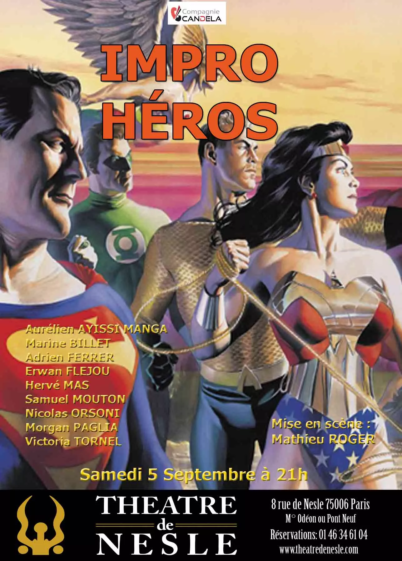 Impro-heros Impro héros Compagnie Candela
